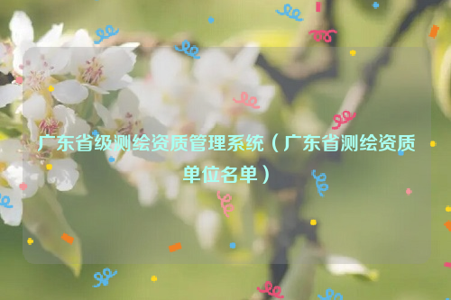 廣東省級測繪資質(zhì)管理系統(tǒng)（廣東省測繪資質(zhì)單位名單）