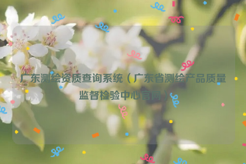 廣東測繪資質(zhì)查詢系統(tǒng)（廣東省測繪產(chǎn)品質(zhì)量監(jiān)督檢驗中心官網(wǎng)）