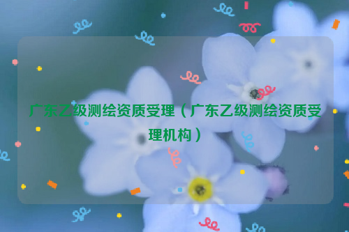 廣東乙級(jí)測(cè)繪資質(zhì)受理（廣東乙級(jí)測(cè)繪資質(zhì)受理機(jī)構(gòu)）